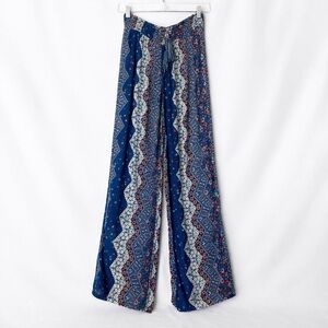 Mudd Boho Print Tassel Drawstring Pants Medium Festival Beach Y2K